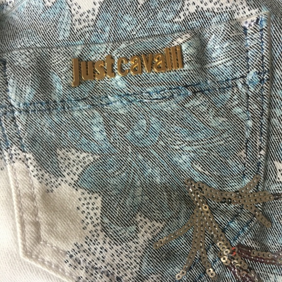 Just Cavalli Embellished Denim Mini Skirt - Picture 3 of 5